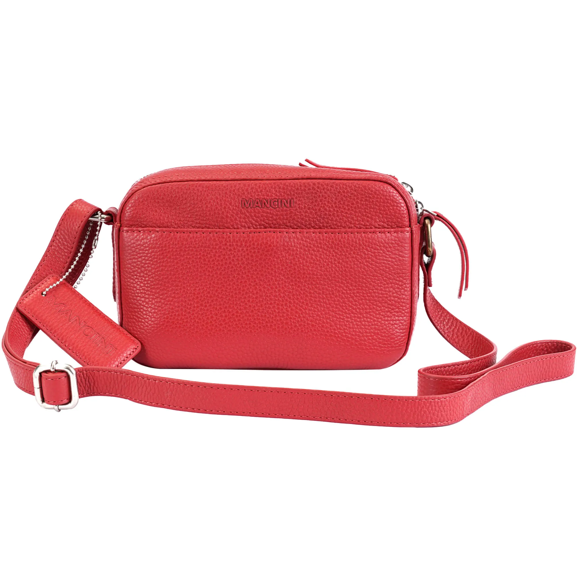 Mancini Pebbled Clara Small Crossbody Bag