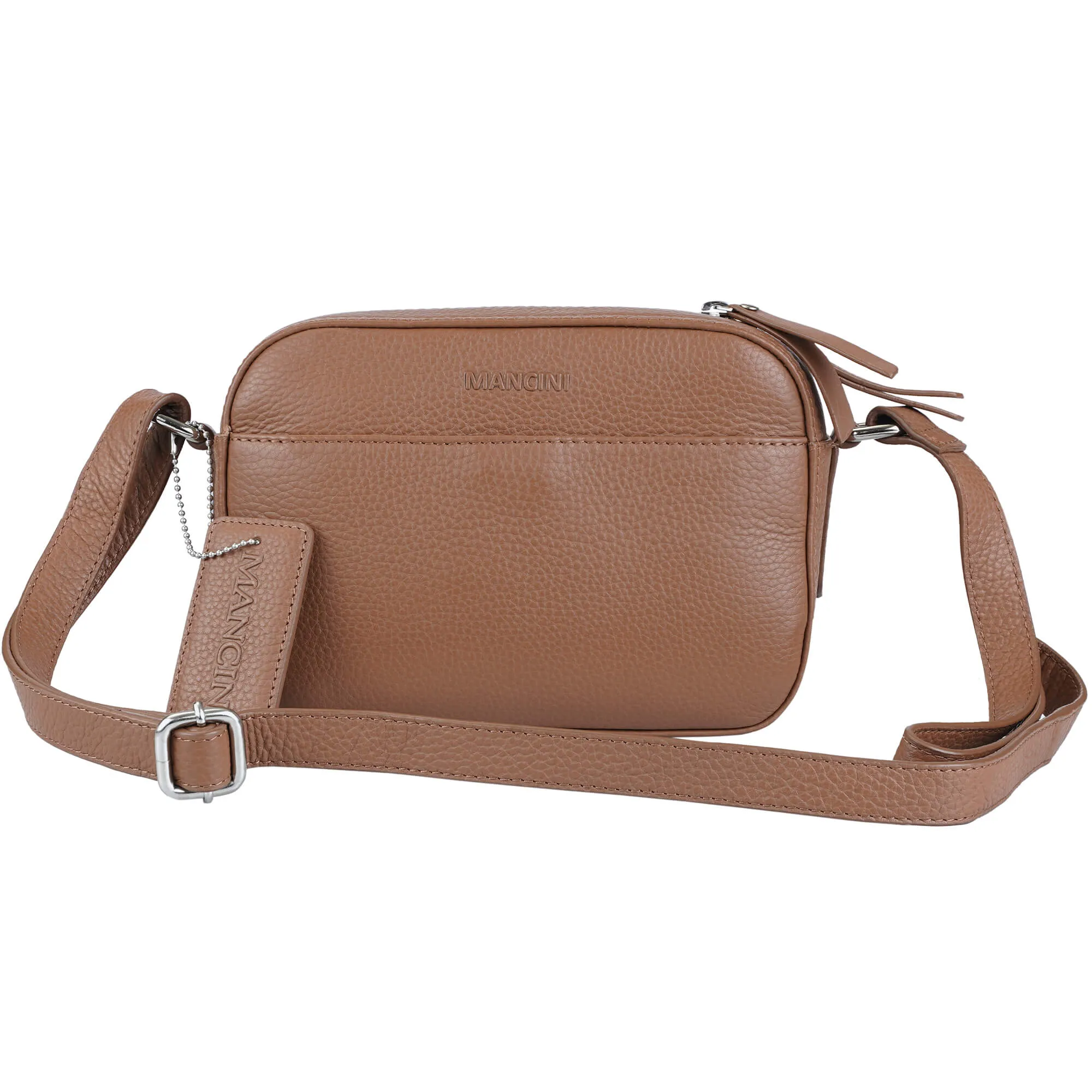 Mancini Pebbled Clara Small Crossbody Bag