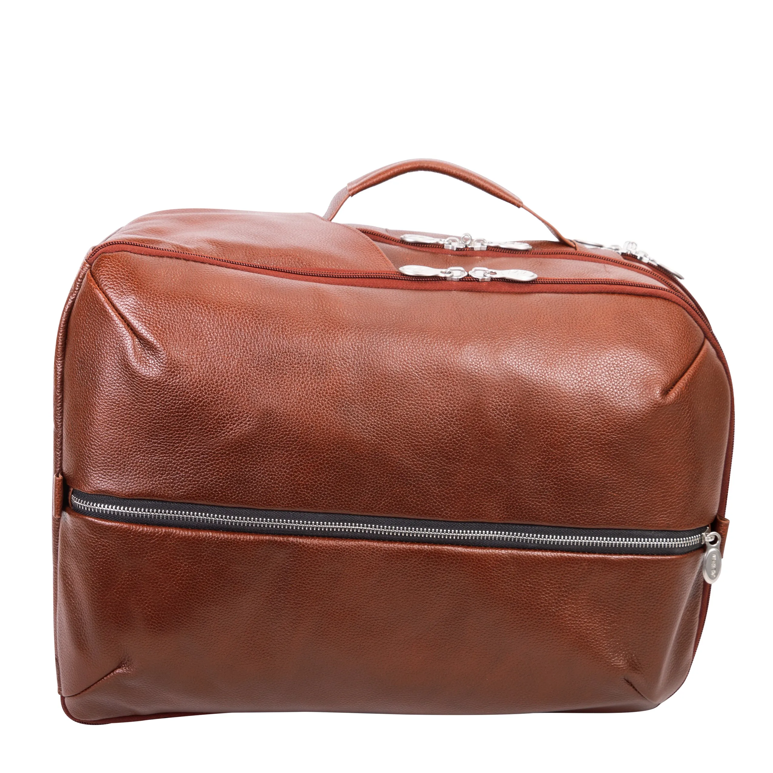 McKlein USA Englewood 17" Leather Triple Compartment Carry-All Laptop & Tablet Weekend Backpack
