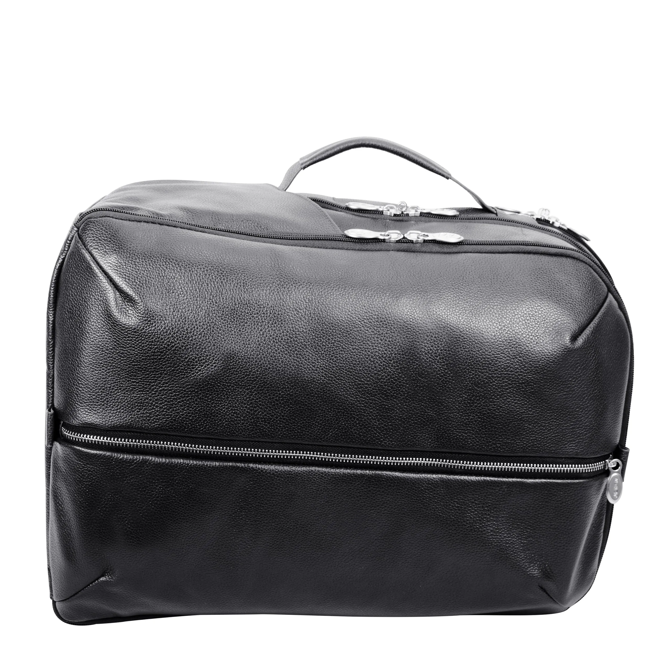 McKlein USA Englewood 17" Leather Triple Compartment Carry-All Laptop & Tablet Weekend Backpack