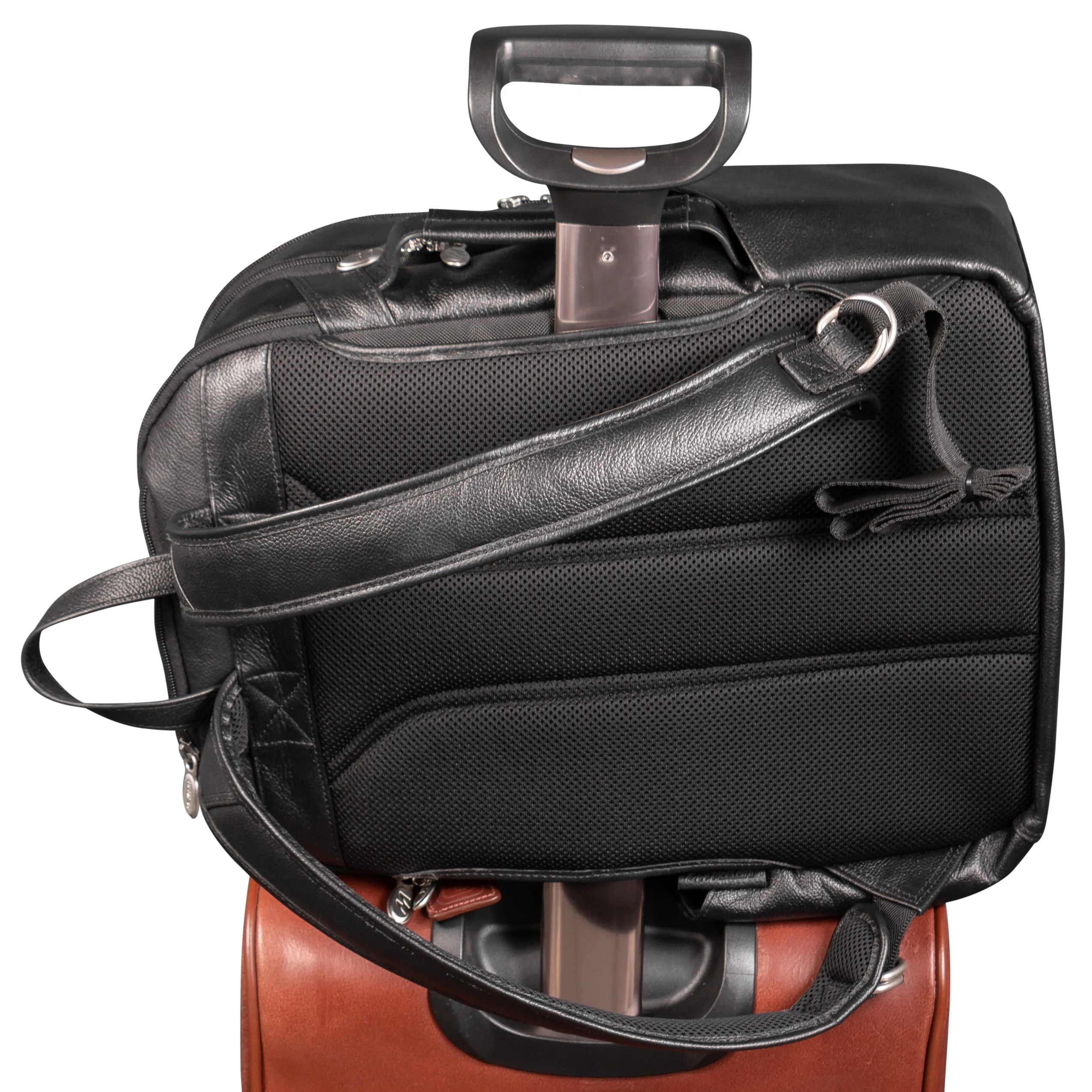 McKlein USA Englewood 17" Leather Triple Compartment Carry-All Laptop & Tablet Weekend Backpack