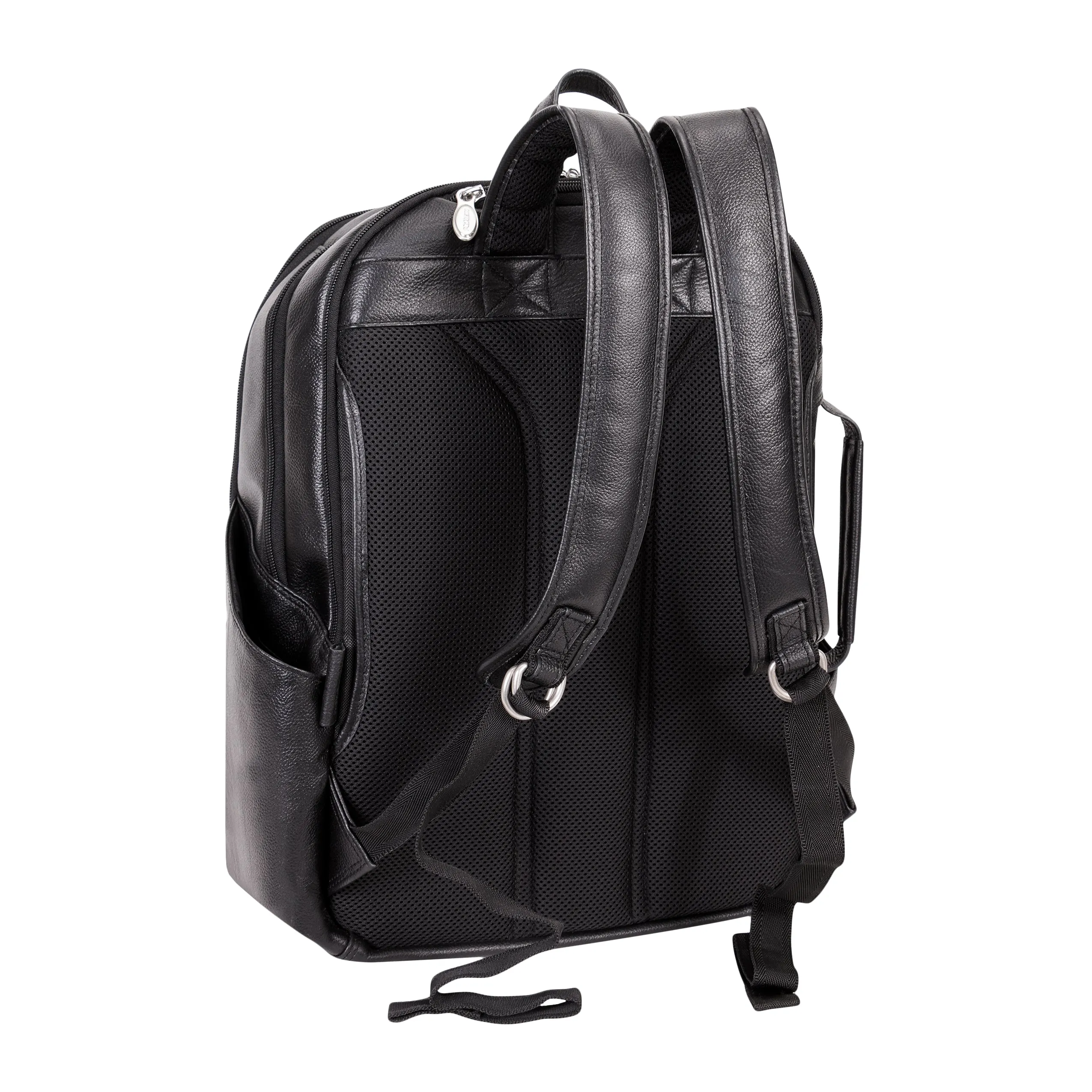 McKlein USA Englewood 17" Leather Triple Compartment Carry-All Laptop & Tablet Weekend Backpack