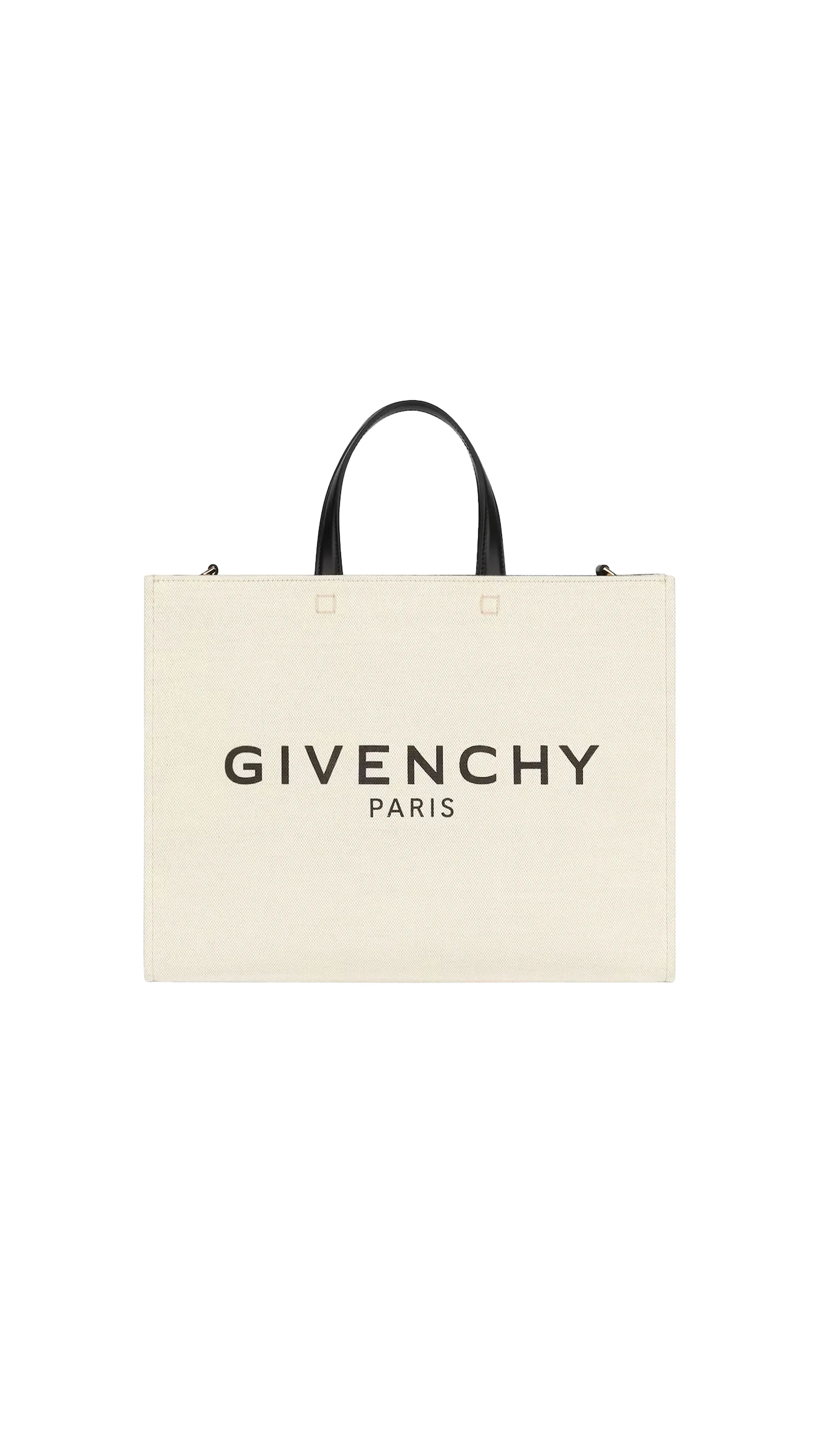 Medium G-tote Shopping Bag In Canvas - Beige