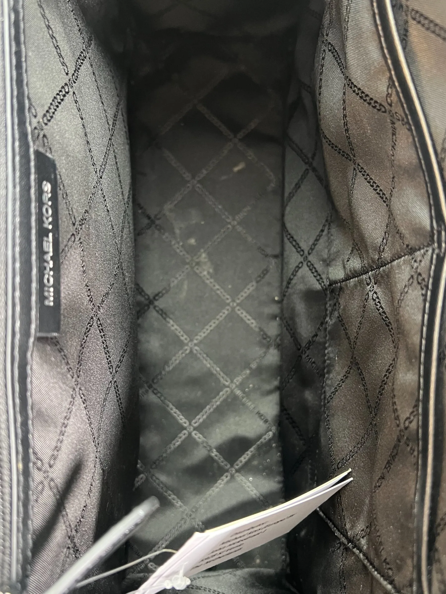 Michael Kors Grey and Navy Canvas Grab Tote