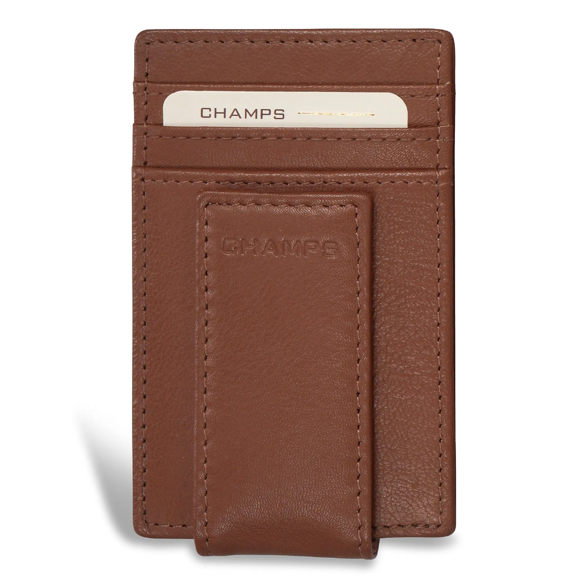 Onyx / Leather Mag Card Case *Drop Ship*