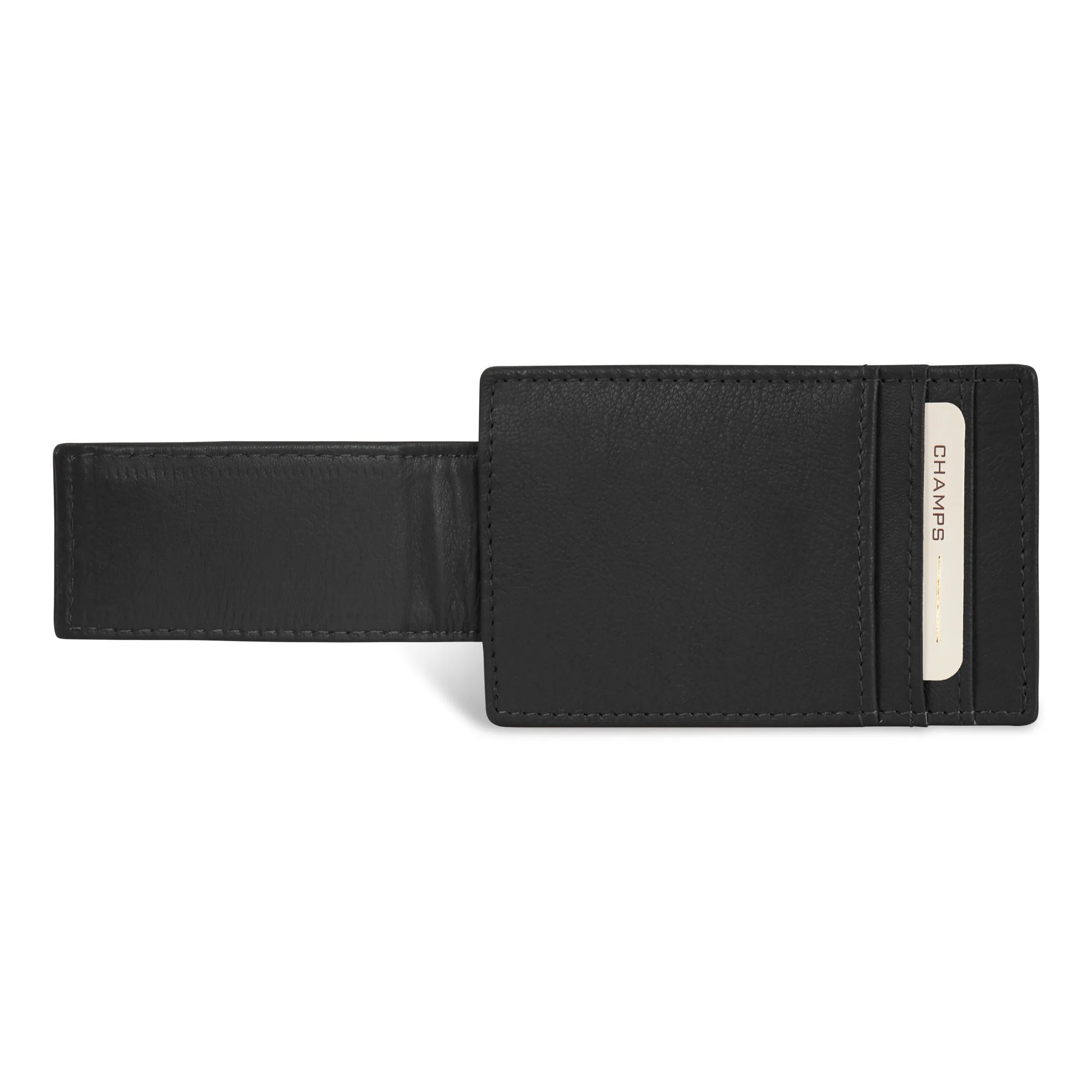 Onyx / Leather Mag Card Case *Drop Ship*