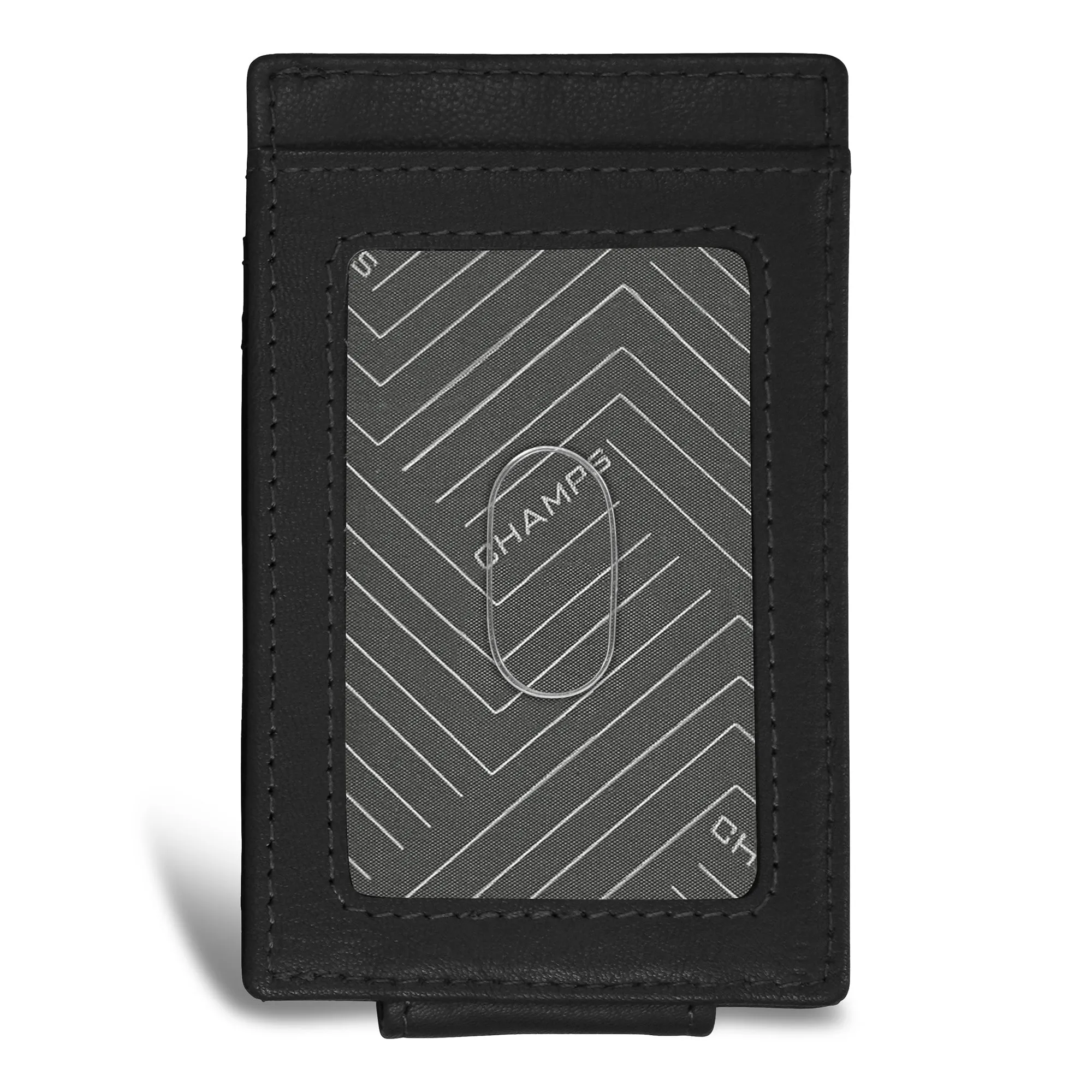 Onyx / Leather Mag Card Case *Drop Ship*