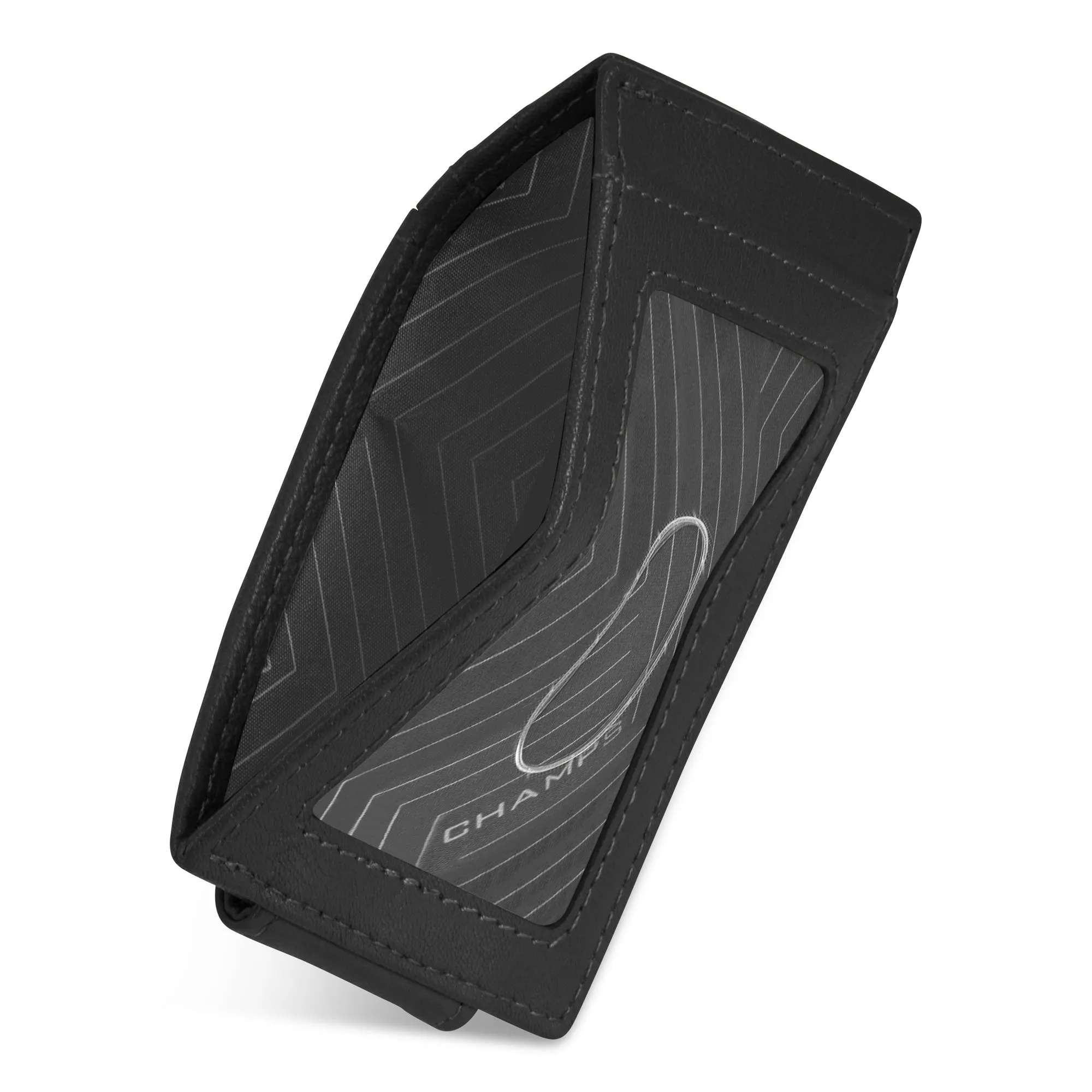 Onyx / Leather Mag Card Case *Drop Ship*