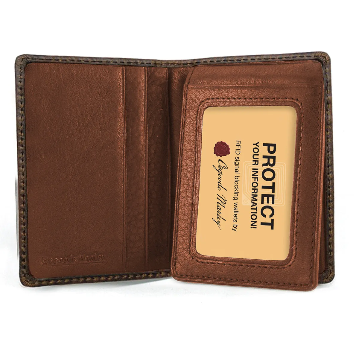 Osgoode Marley Distressed RFID ID Flipfold Wallet 1309 1203