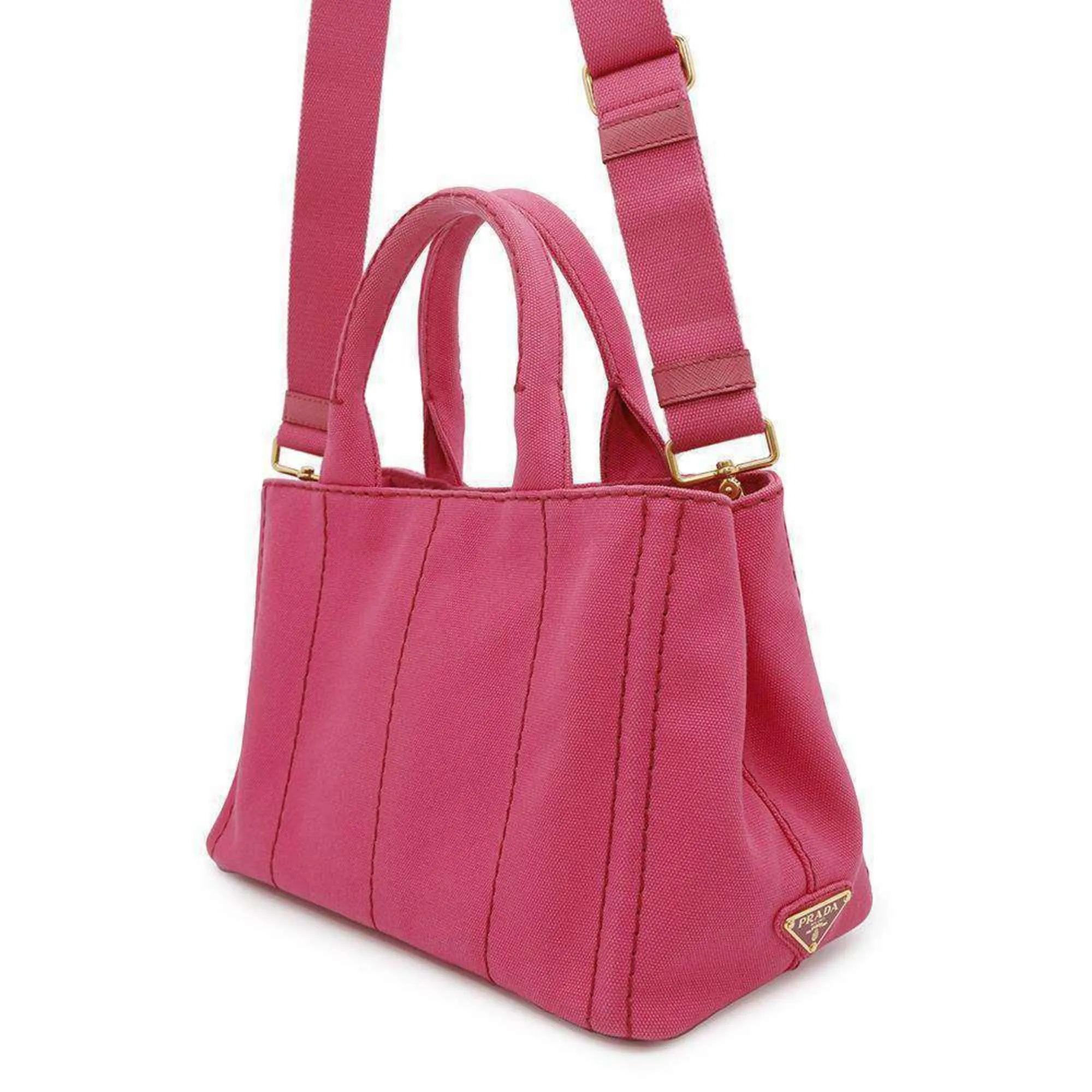 Prada Canvas Shoulder Bag Tote Bag (Pre-Owned)