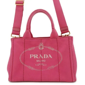 Prada Canvas Shoulder Bag Tote Bag (Pre-Owned)