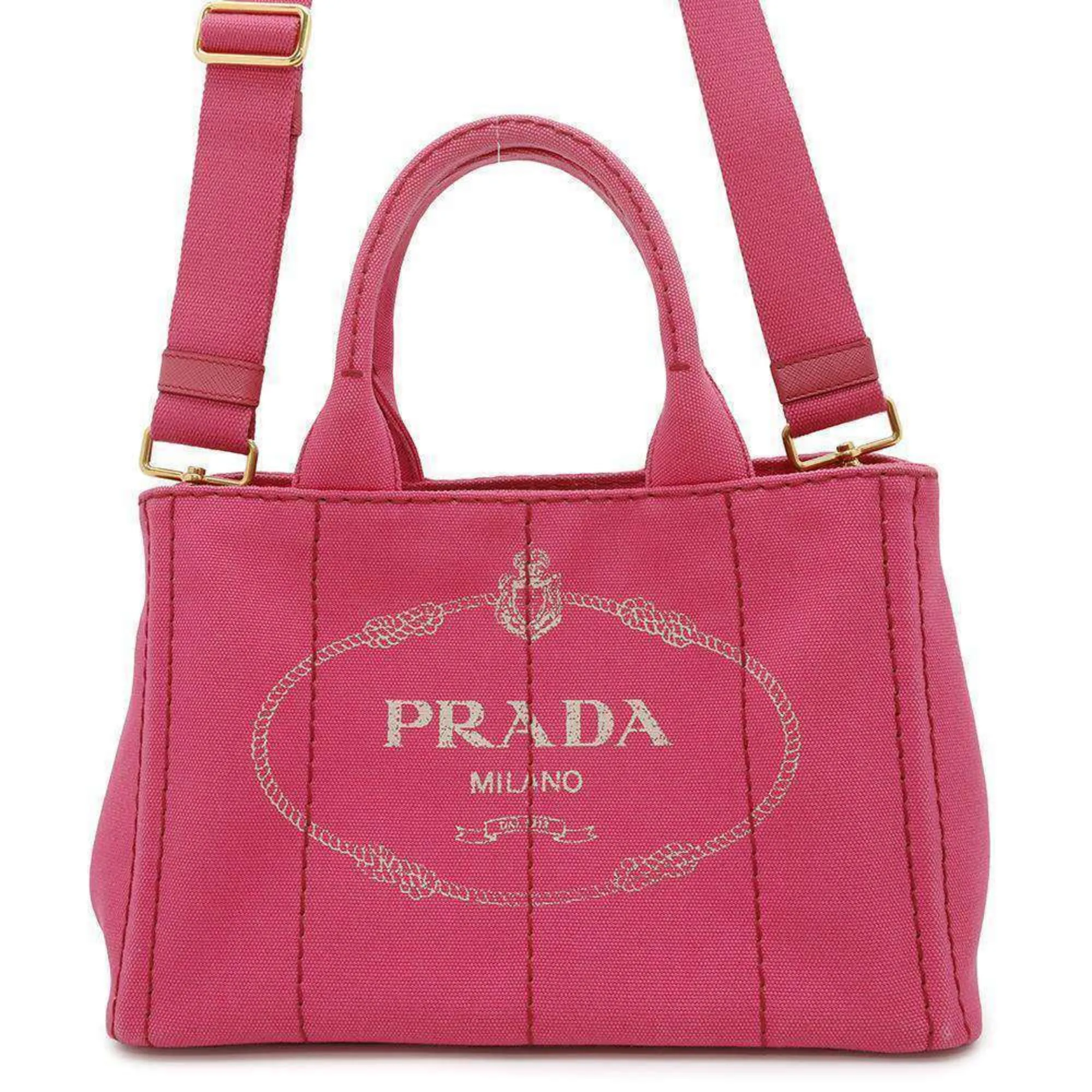 Prada Canvas Shoulder Bag Tote Bag (Pre-Owned)