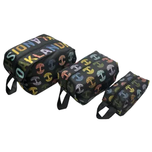 Repeat Tree Pouch Set - Black
