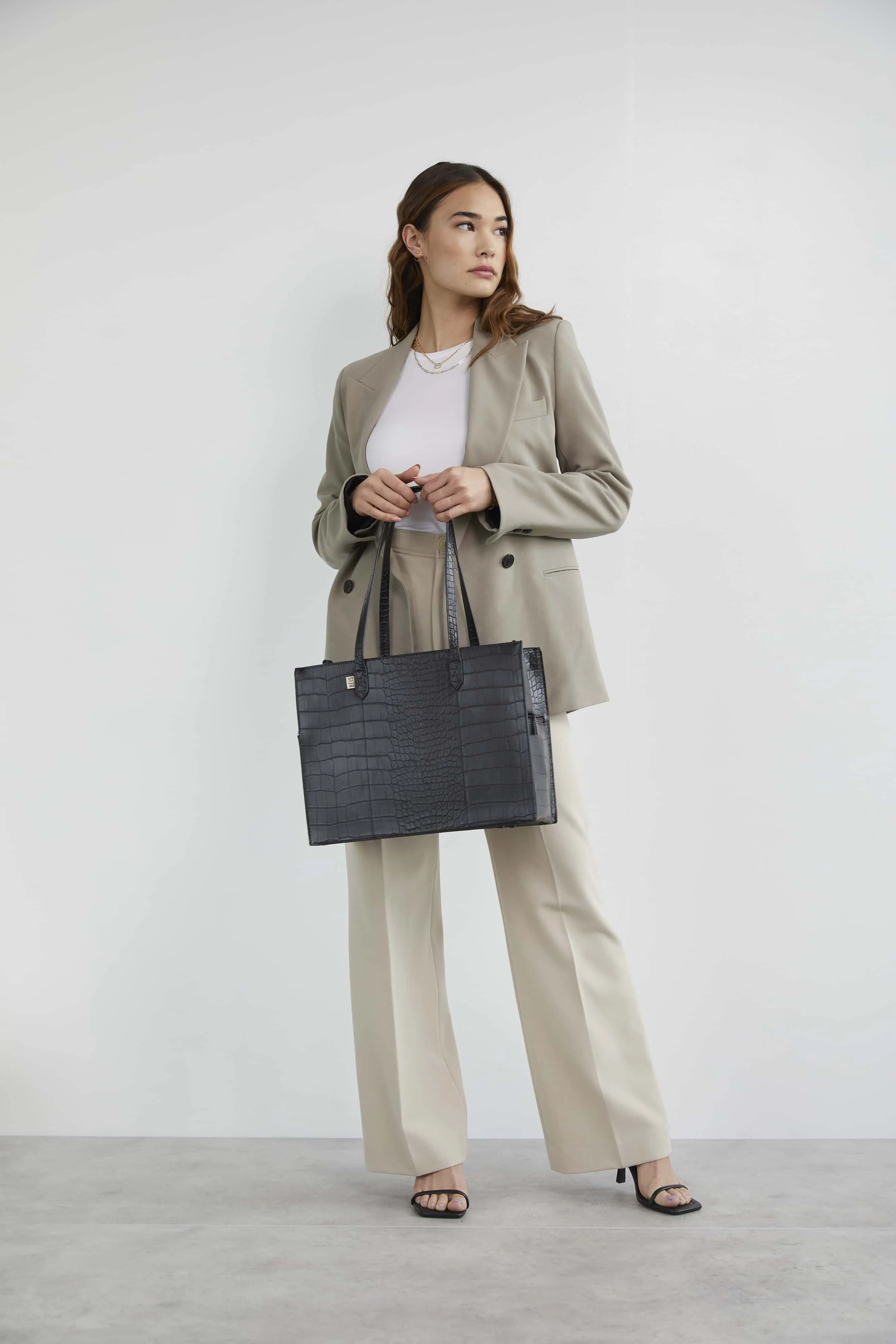 Resale The Work Tote in Black Croc