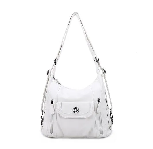 Retro solid color multi-functional traditional design tote bag