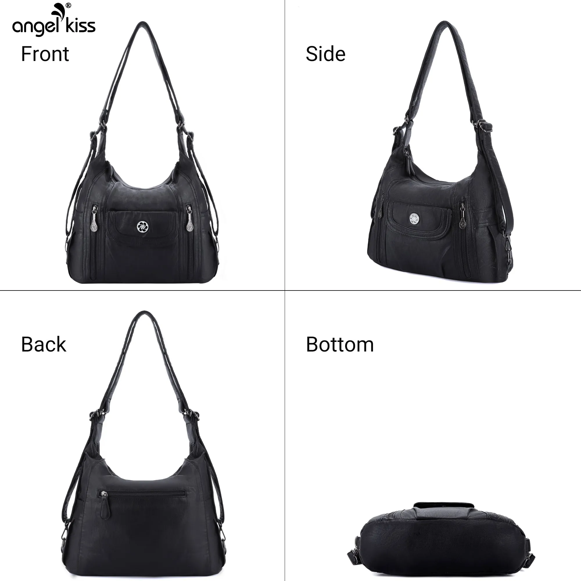 Retro solid color multi-functional traditional design tote bag