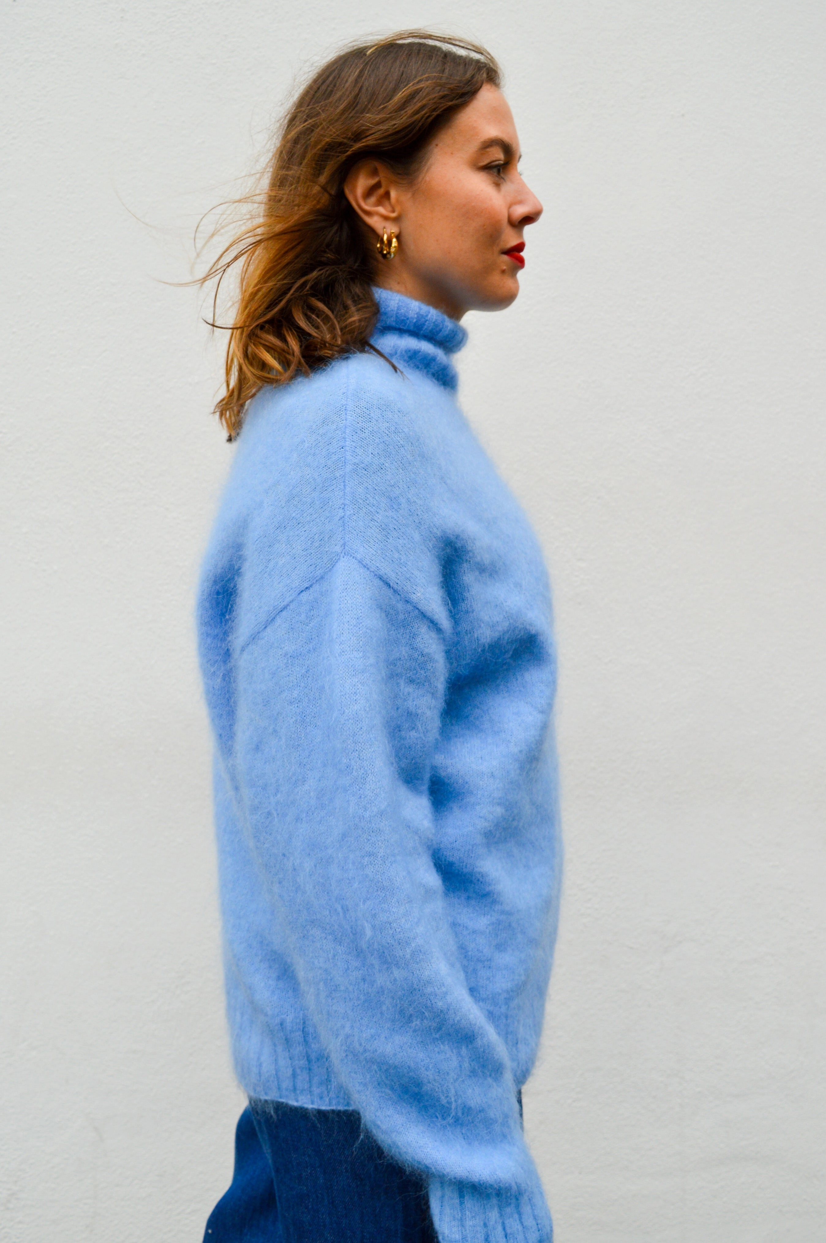Second Female Ina Vista Blue Turtleneck Jumper