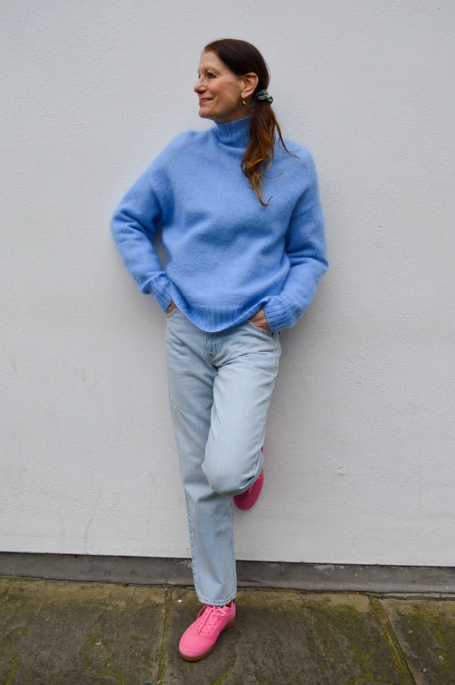 Second Female Ina Vista Blue Turtleneck Jumper