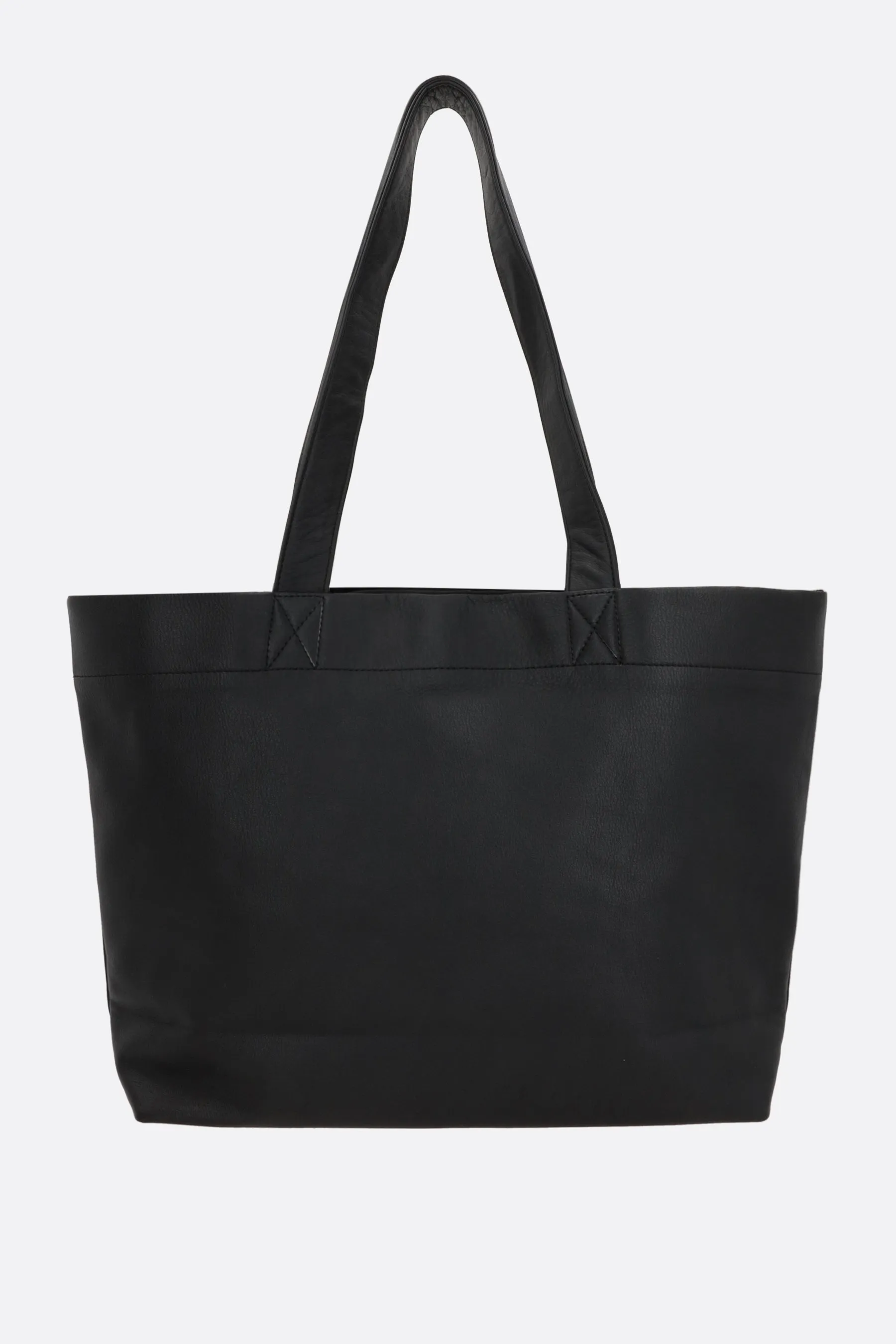 Signature tote bag in grainy leather
