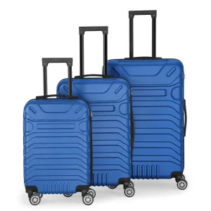 Striped Luggage Travel 3-Piece Set Blue