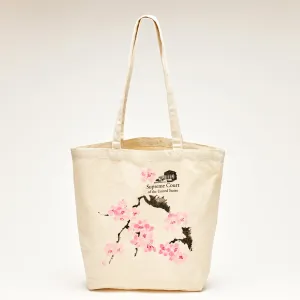Supreme Court Cherry Blossom Canvas Tote