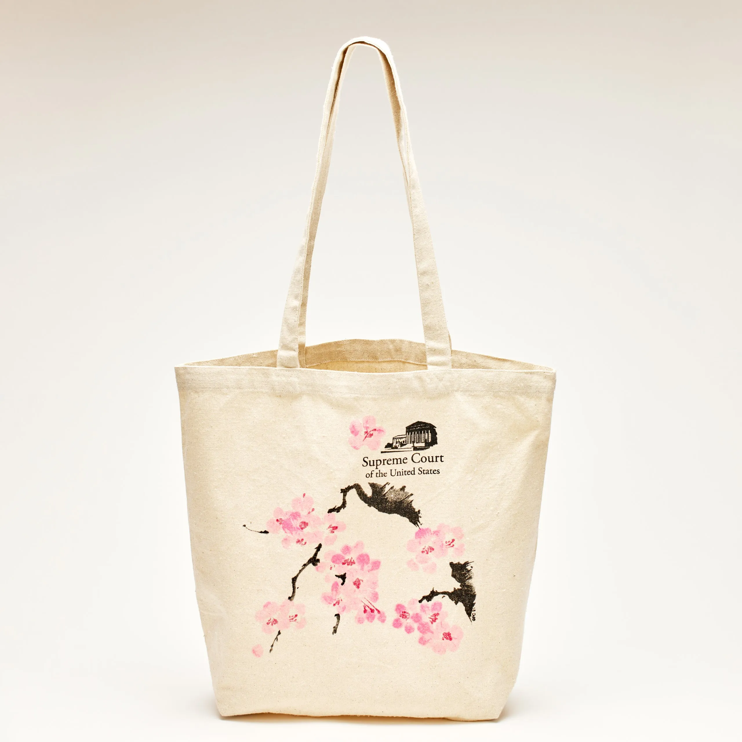 Supreme Court Cherry Blossom Canvas Tote