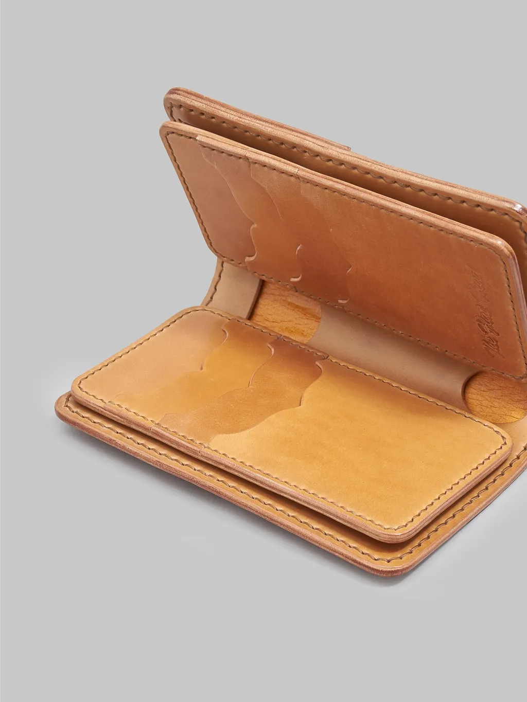 The Flat Head Handsewn Shinki Cordovan Mid-Length Wallet Camel