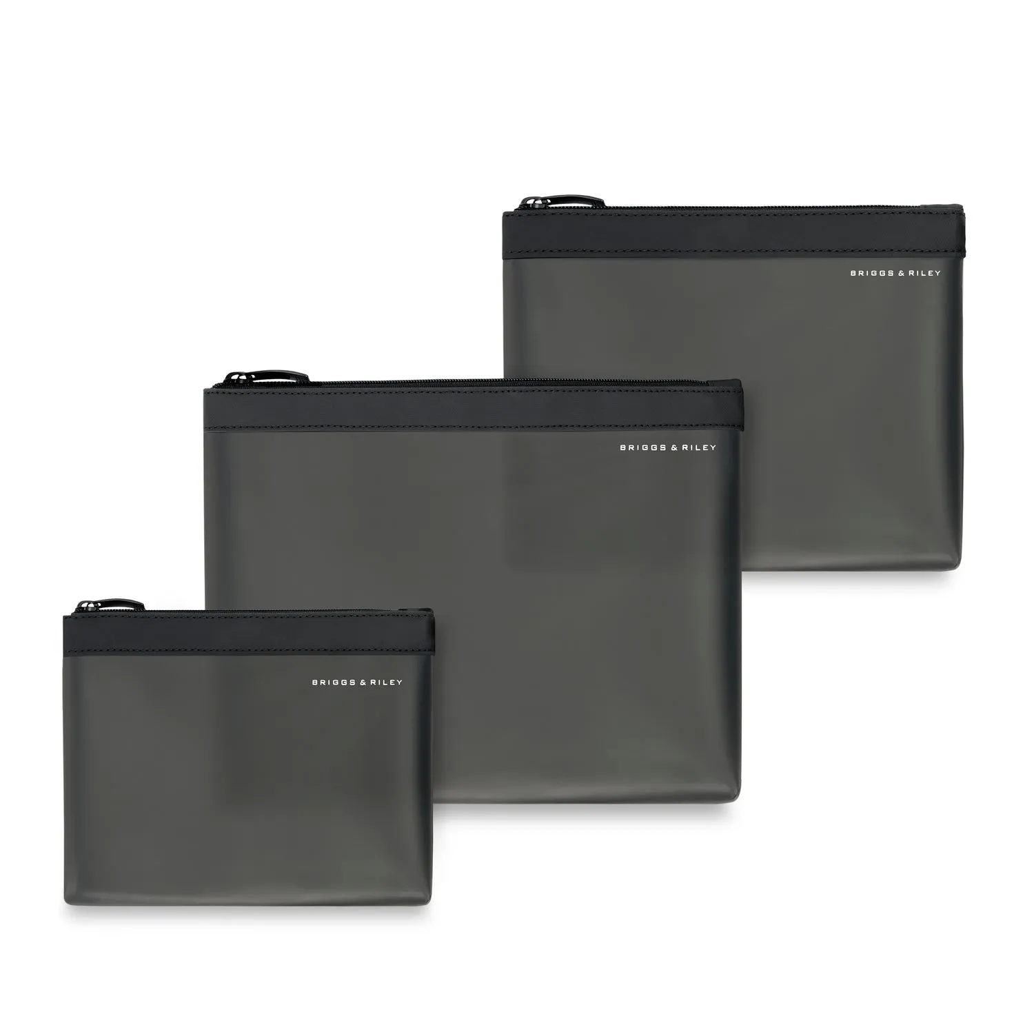 Travel Essentials Translucent Pouch Set - Black
