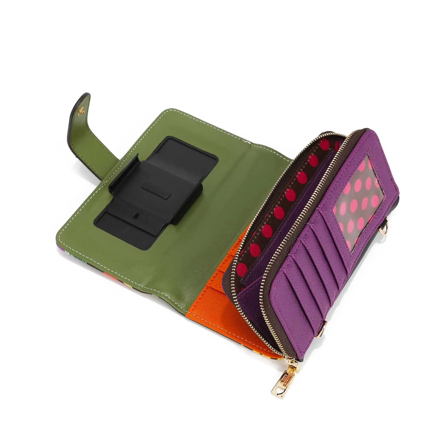 TRIFOLD PHONE CASE CROSSBODY WALLET