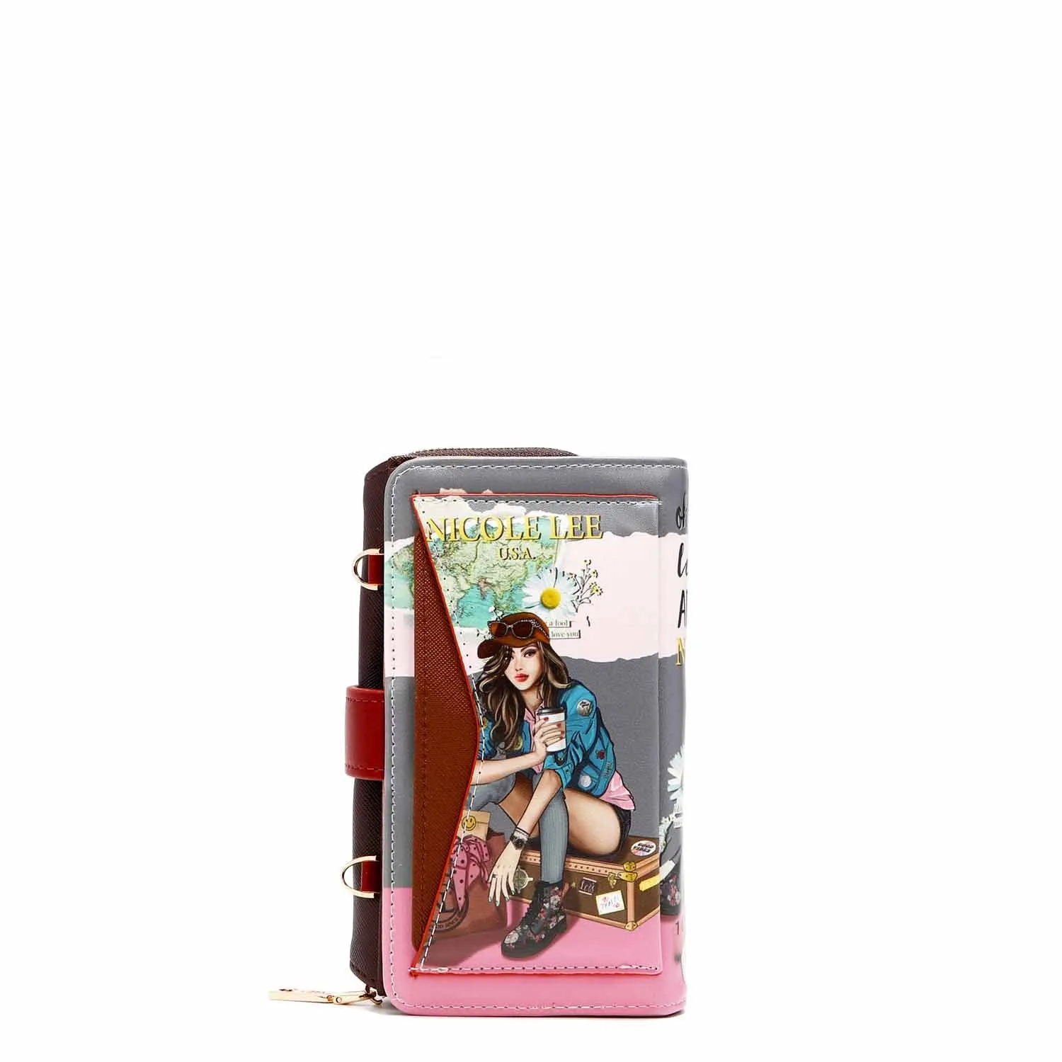 TRIFOLD PHONE CASE CROSSBODY WALLET