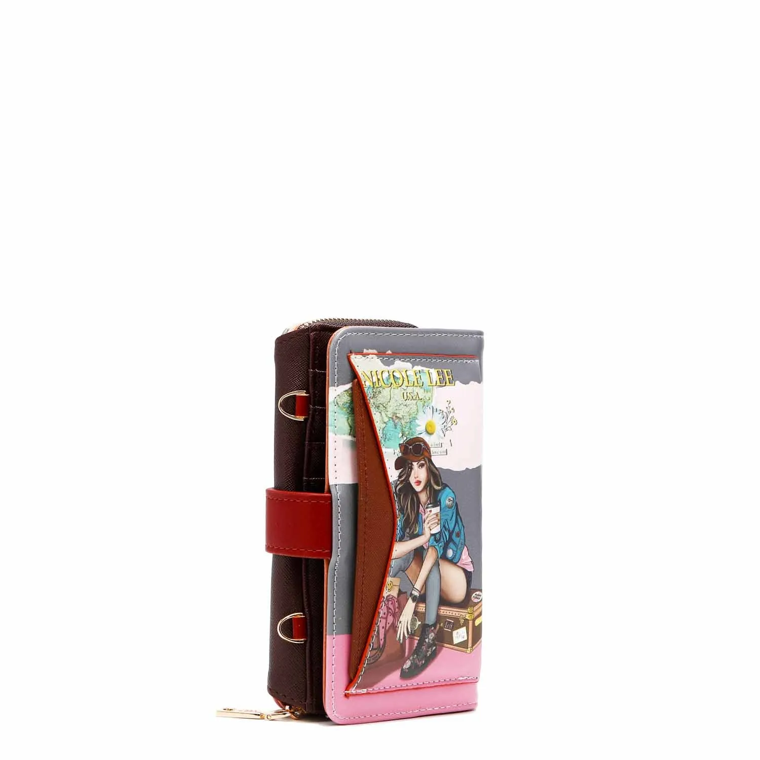 TRIFOLD PHONE CASE CROSSBODY WALLET