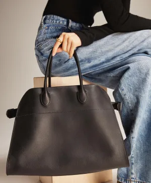 Versatile Genuine Leather Tote Bag - Women's Boston Shoulder Bag for Everyday Commute, Luxury Designer Bag