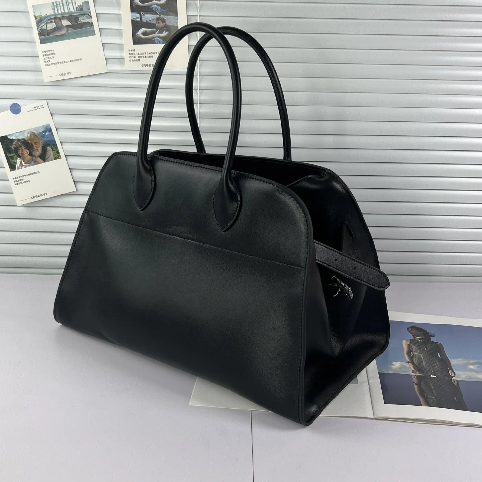 Versatile Genuine Leather Tote Bag - Women's Boston Shoulder Bag for Everyday Commute, Luxury Designer Bag