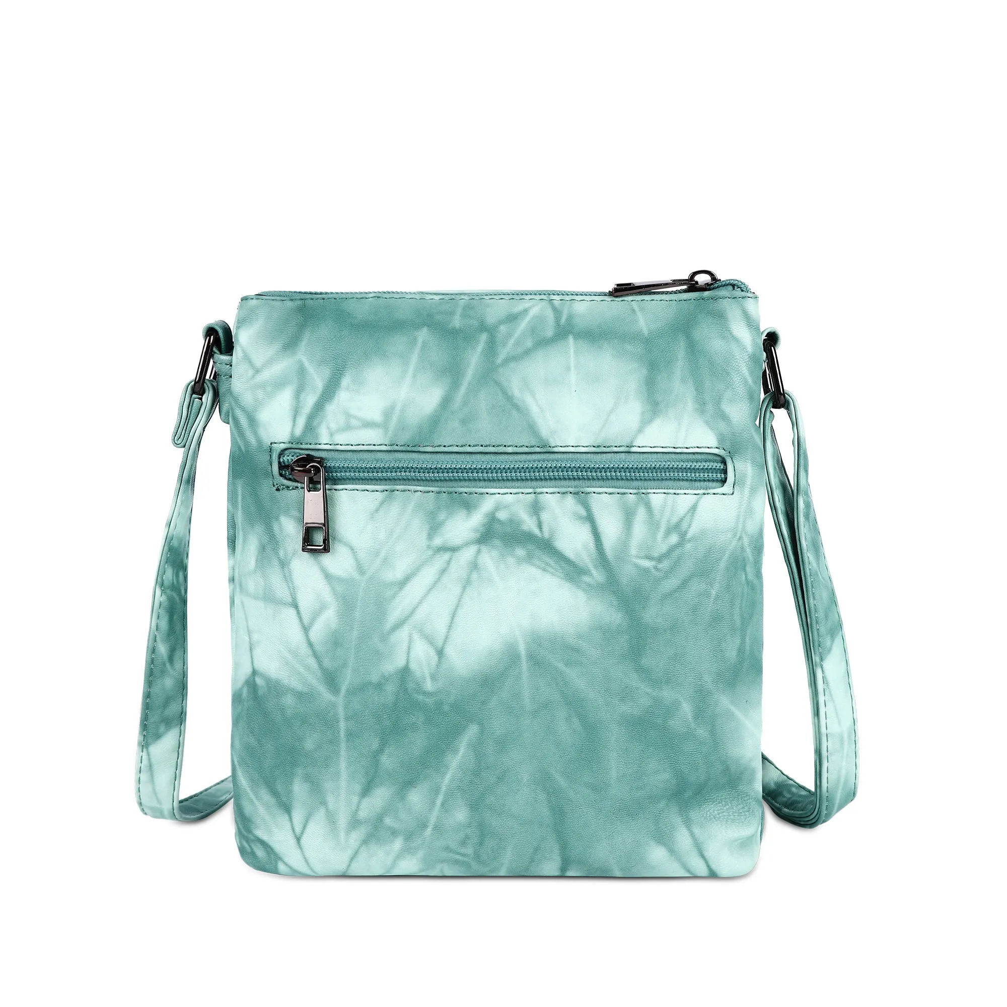 Women's tie-dye vintage pu leather crossbody bag