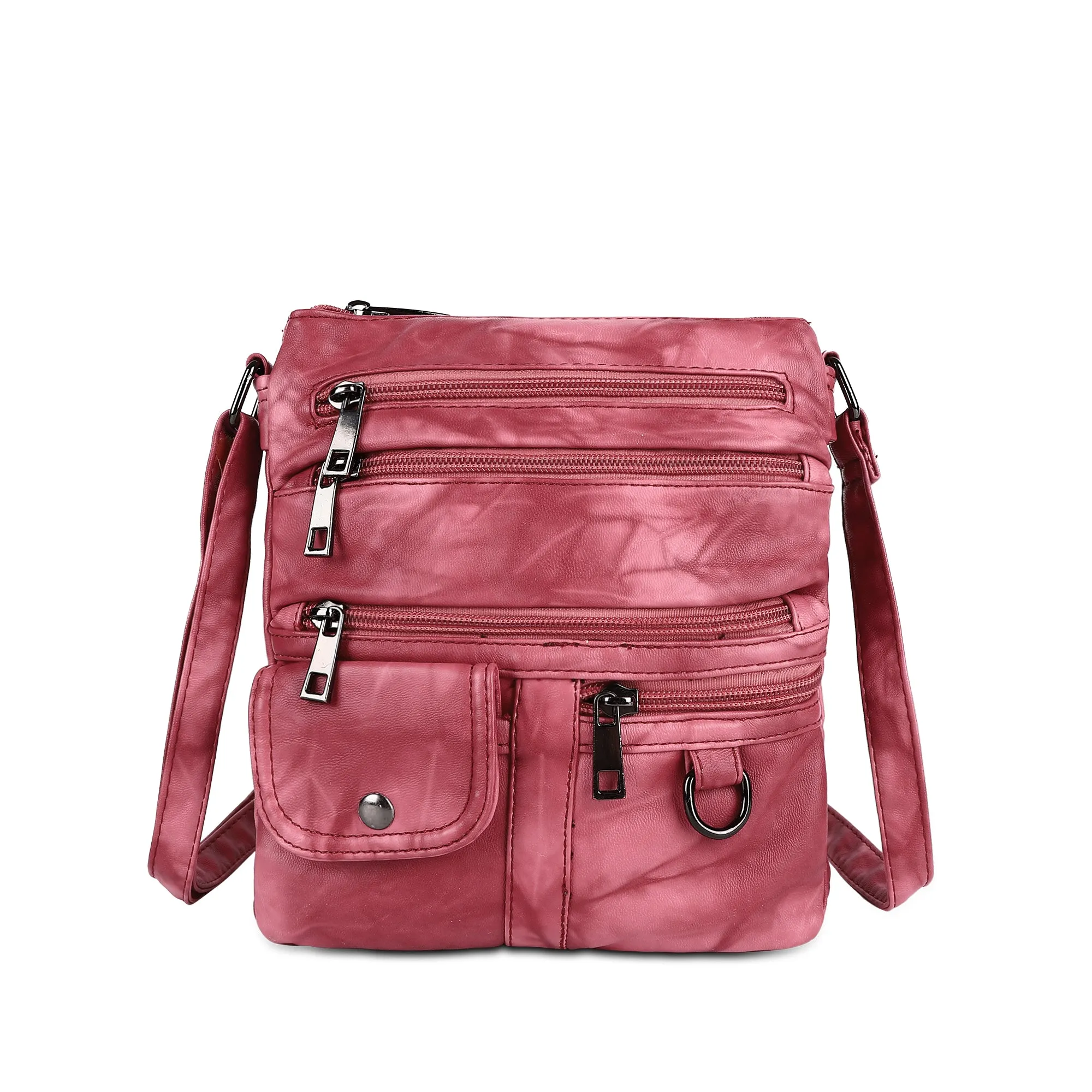Women's tie-dye vintage pu leather crossbody bag